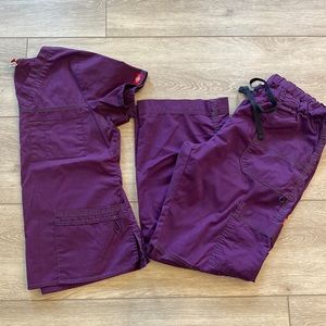DICKIES GEN FLEX YOUTILITY CARGO SCRUBS SIZE MEDIUM EGGPLANT